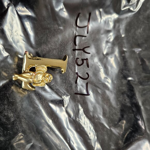 Vintage signed LRAZZA Letter L with Angel Pin - Picture 2 of 3